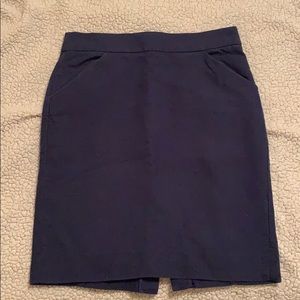 Navy J.Crew “The Pencil Skirt” Size 6